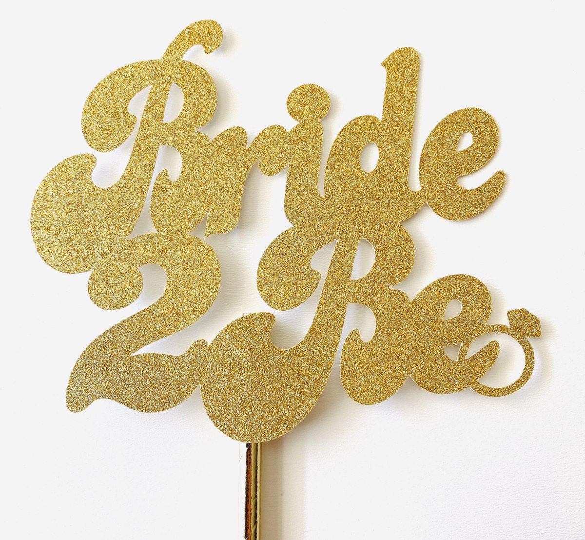 Taart topper|Cake topper|Huwelijk|Bruiloft|Verloving|Bride to Be|Goud Glitter|Papier karton | 18x12 cm